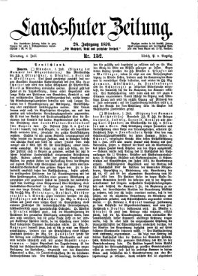 Landshuter Zeitung Dienstag 4. Juli 1876