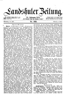 Landshuter Zeitung Mittwoch 19. Juli 1876