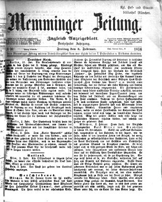 Memminger Zeitung Freitag 4. Februar 1876