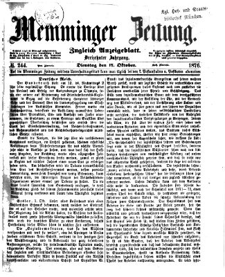 Memminger Zeitung Dienstag 17. Oktober 1876