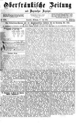 Oberfränkische Zeitung und Bayreuther Anzeiger (Bayreuther Anzeiger) Mittwoch 19. Juli 1876