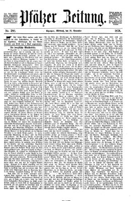 Pfälzer Zeitung Mittwoch 29. November 1876