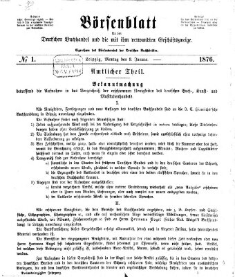 Börsenblatt für den deutschen Buchhandel Montag 3. Januar 1876