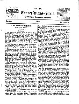 Regensburger Conversations-Blatt (Regensburger Tagblatt) Freitag 28. Januar 1876