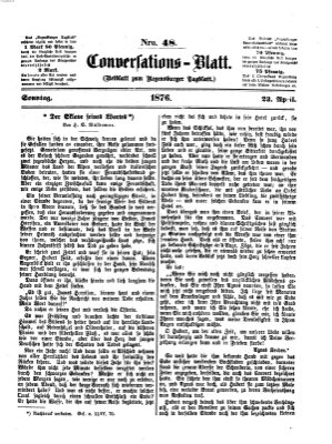 Regensburger Conversations-Blatt (Regensburger Tagblatt) Sonntag 23. April 1876