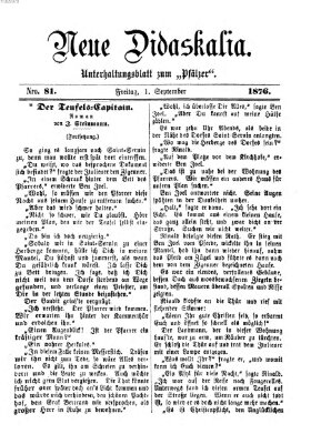 Neue Didaskalia (Pfälzer) Freitag 1. September 1876
