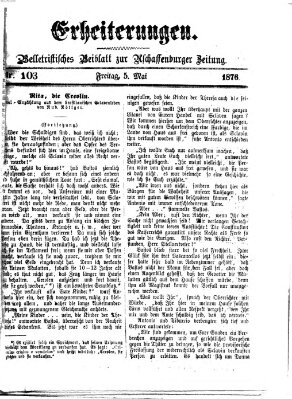 Erheiterungen (Aschaffenburger Zeitung) Freitag 5. Mai 1876