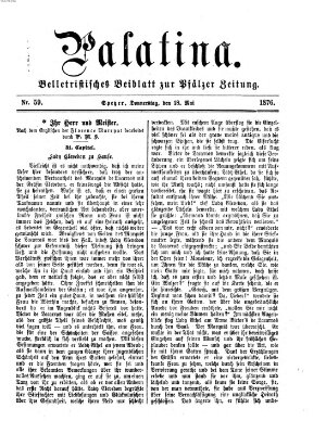 Palatina (Pfälzer Zeitung) Donnerstag 18. Mai 1876