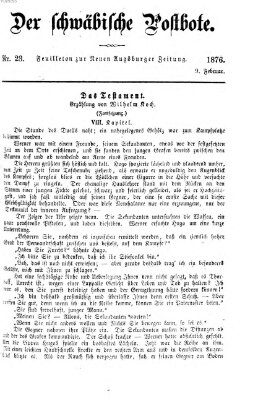 Der schwäbische Postbote (Neue Augsburger Zeitung) Mittwoch 9. Februar 1876