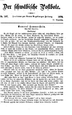 Der schwäbische Postbote (Neue Augsburger Zeitung) Donnerstag 21. Dezember 1876