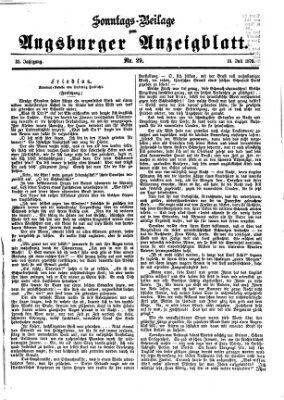 Augsburger Anzeigeblatt Sonntag 16. Juli 1876