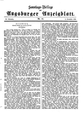 Augsburger Anzeigeblatt Sonntag 5. November 1876