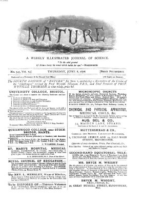 Nature Donnerstag 8. Juni 1876
