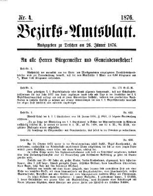 Bezirks-Amtsblatt Mittwoch 26. Januar 1876