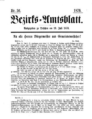 Bezirks-Amtsblatt Mittwoch 19. Juli 1876