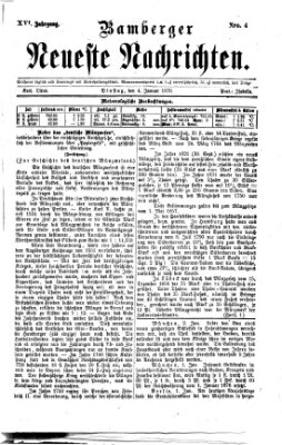 Bamberger neueste Nachrichten Dienstag 4. Januar 1876