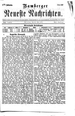 Bamberger neueste Nachrichten Montag 29. Mai 1876