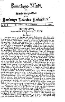 Bamberger neueste Nachrichten Sonntag 27. September 1874