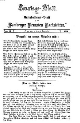 Bamberger neueste Nachrichten Sonntag 6. Dezember 1874