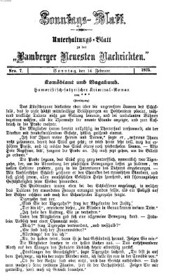 Bamberger neueste Nachrichten Sonntag 14. Februar 1875