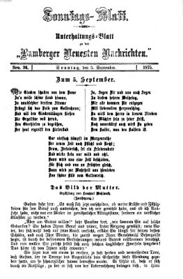 Bamberger neueste Nachrichten Sonntag 5. September 1875