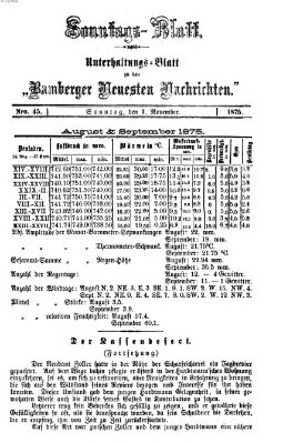 Bamberger neueste Nachrichten Sonntag 7. November 1875