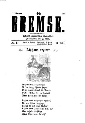 Die Bremse Samstag 11. März 1876