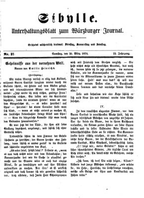 Sibylle (Würzburger Journal) Samstag 25. März 1876