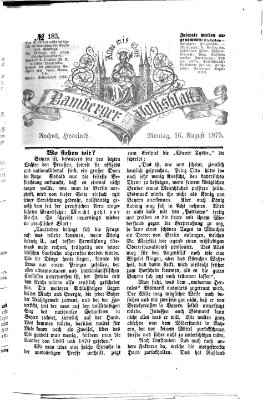 Bamberger Volksblatt Montag 16. August 1875