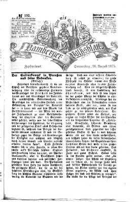 Bamberger Volksblatt Donnerstag 26. August 1875