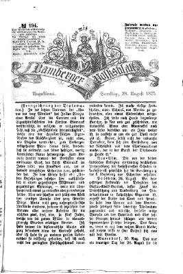 Bamberger Volksblatt Samstag 28. August 1875