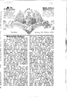 Bamberger Volksblatt Freitag 29. Oktober 1875
