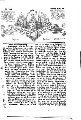 Bamberger Volksblatt Freitag 17. Dezember 1875