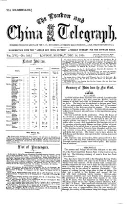 The London and China telegraph Montag 14. Dezember 1874