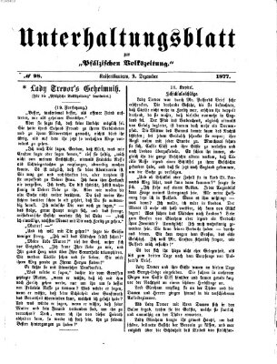 Unterhaltungsblatt zur Pfälzischen Volkszeitung (Pfälzische Volkszeitung) Sonntag 9. Dezember 1877