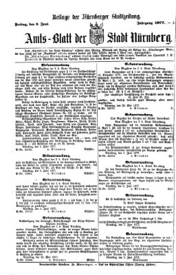 Nürnberger Stadtzeitung (Nürnberger Abendzeitung) Freitag 8. Juni 1877