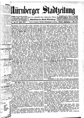 Nürnberger Stadtzeitung (Nürnberger Abendzeitung) Samstag 23. Juni 1877
