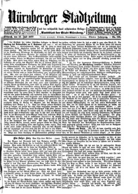 Nürnberger Stadtzeitung (Nürnberger Abendzeitung) Mittwoch 18. Juli 1877