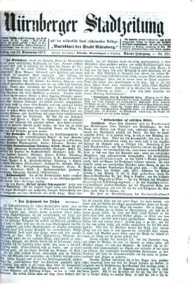 Nürnberger Stadtzeitung (Nürnberger Abendzeitung) Dienstag 18. September 1877