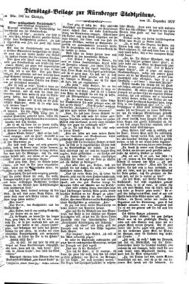 Nürnberger Stadtzeitung (Nürnberger Abendzeitung) Montag 31. Dezember 1877