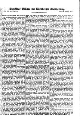 Nürnberger Stadtzeitung (Nürnberger Abendzeitung) Dienstag 14. August 1877
