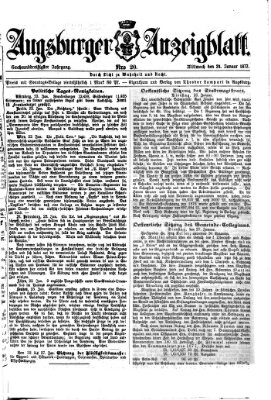 Augsburger Anzeigeblatt Mittwoch 24. Januar 1877