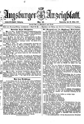 Augsburger Anzeigeblatt Donnerstag 22. März 1877