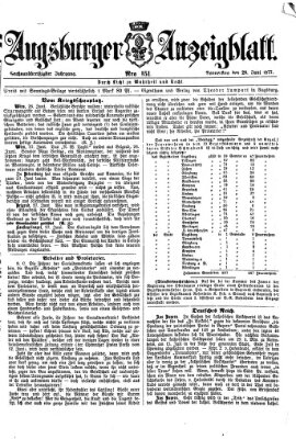 Augsburger Anzeigeblatt Donnerstag 28. Juni 1877