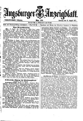Augsburger Anzeigeblatt Sonntag 12. August 1877