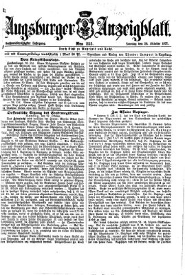 Augsburger Anzeigeblatt Sonntag 28. Oktober 1877