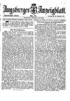 Augsburger Anzeigeblatt Sonntag 23. Dezember 1877