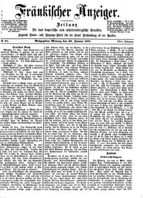 Fränkischer Anzeiger Montag 29. Januar 1877
