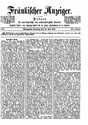 Fränkischer Anzeiger Samstag 21. Juli 1877