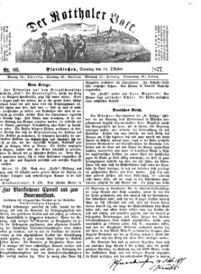 Rottaler Bote Sonntag 14. Oktober 1877